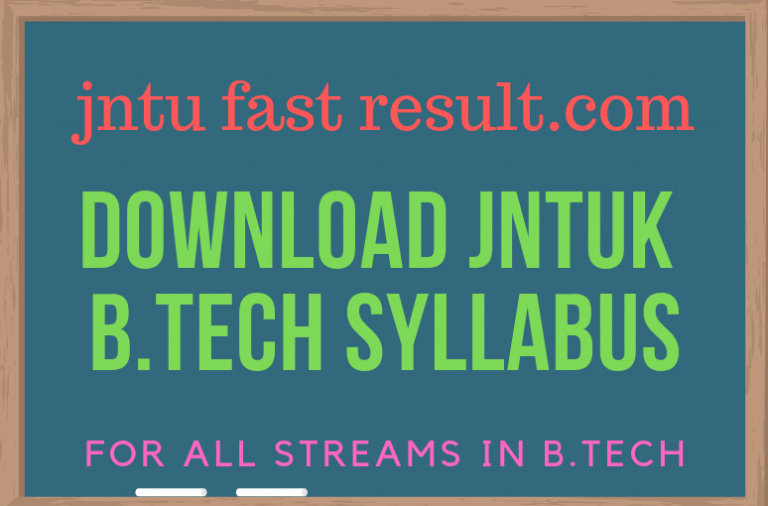 JNTUK B.Tech R19/R16 Syllabus Books - All Semesters PDF