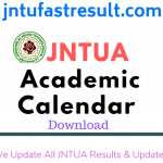 JNTUA academic Calendar