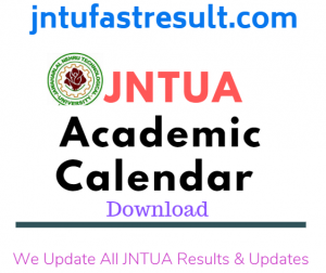 JNTUA academic Calendar