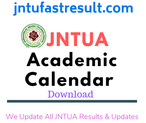 JNTUA Academic Calendar 2021 - 2022