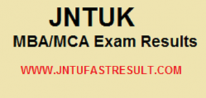 JNTUK mba mca Exam results