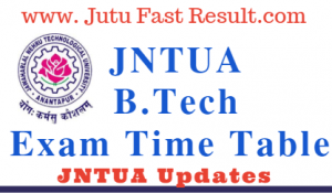 JNTUA B.Tech 4-1 Exam Time Tables 2022