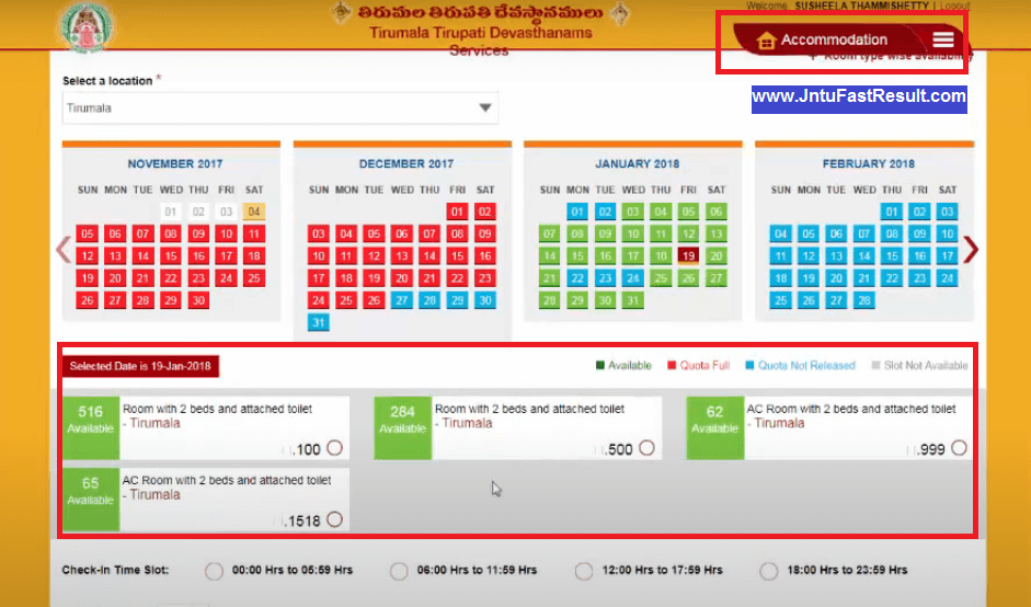 Ttd Online Room Booking Procedure Rules Amount Details