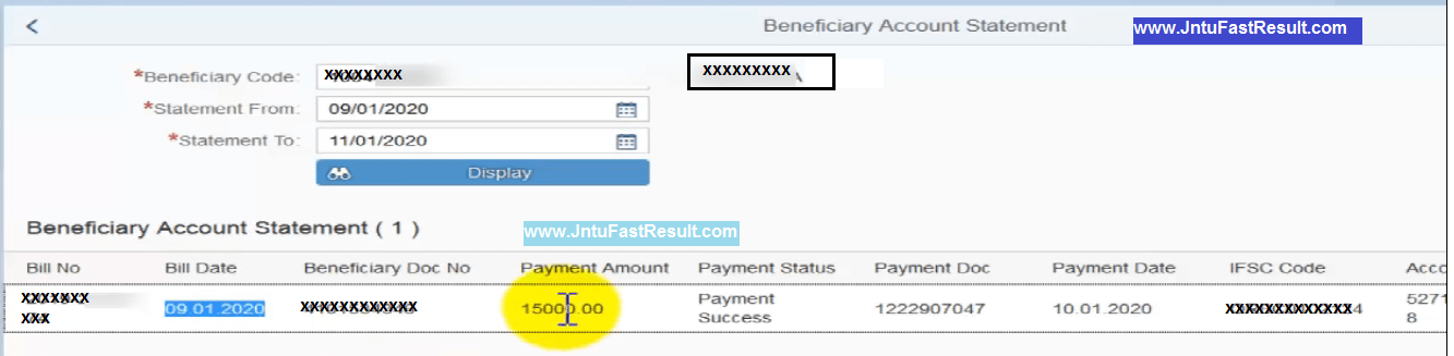 ammavadi Payment procedure